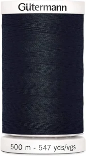 Naaigaren polyester - 500 meter - zwart