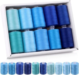 Naaigaren polyester blauw