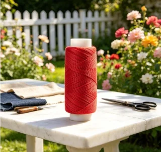 Naaigaren polyester rood 200 m