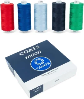 Naaigaren set - polyester - 10 rollen - oranje assortiment