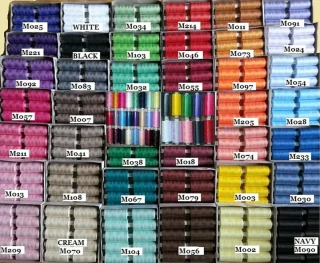 Naaigaren set - polyester - 10 rollen - oranje assortiment