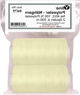 Naaigaren set polyester 1000 meter wit beige