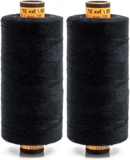 Naaigaren set polyester 2x 1000 meter zwart