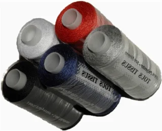 Naaigaren set polyester 5 kleuren 500 meter assorti