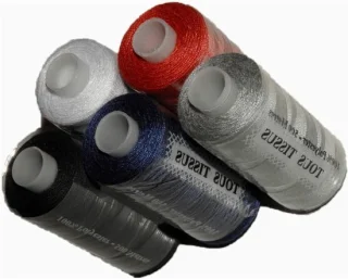 Naaigaren set polyester 5 kleuren 500 meter assorti