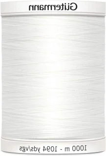 Naaigaren set - polyester garen - 1000m spoel - wit