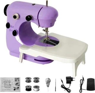 Naaimachine Beginners - Klusmachine - Kleine projecten - Ingebouwde functies - 20 x 19 x 10 cm - Paars