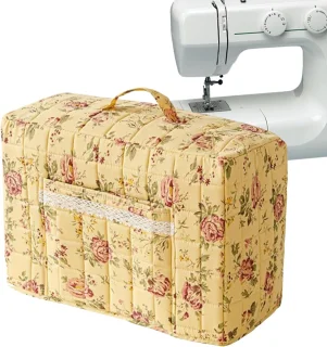 Naaimachine beschermhoes met vintage bloemenpatroon, 43x35x24 cm