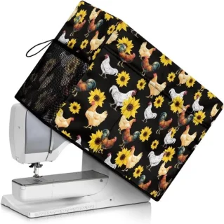 Naaimachine cover 45 x 22 x 32 cm Zonnebloem Kip