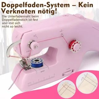 Naaimachine, handnaaimachine, draagbare mini-elektrische met dubbele draad - ShopVlot