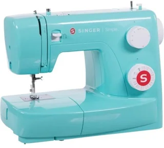 Naaimachine met 32 steken wit en paars