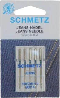 Naaimachine naalden - jeans - maat 90 - zilver