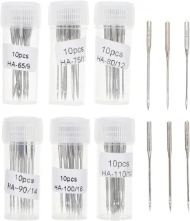 Naaimachine naalden – universeel – 60 stuks – zilver