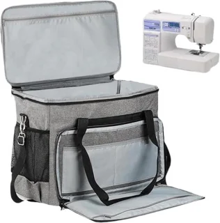 Naaimachine opbergkoffer grijs