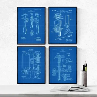 Naaimachine Patent Poster A3 Vintage
