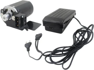 Naaimachine servomotor set met voetpedaal, 19 x 12 x 9 cm, zwart