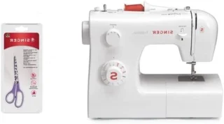 Naaimachine set met schaar wit