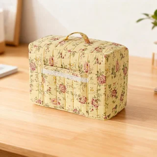 Naaimachine stofhoes vintage bloemenprint