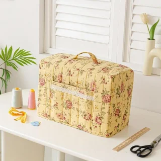 Naaimachine stofhoes vintage bloemenprint