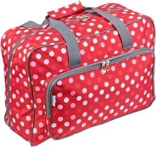 Naaimachine tas - draagtas opbergtas - 46 x 33 x 20 cm - rood gestipt
