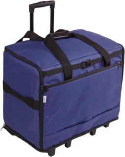 Naaimachine trolley opbergtas - 63 x 43 x 30 cm - marineblauw