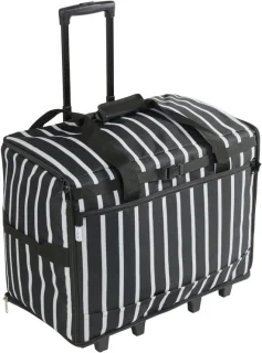 Naaimachine trolley tas zwart gestreept