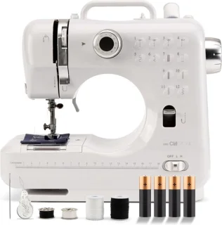 Naaimachine wit zilver
