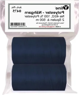 Naaimachinegaren polyester - 2x 500 m - donkerblauw