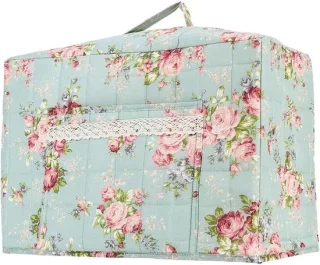 Naaimachinehoes bloemen 43 x 24 x 35 cm groen