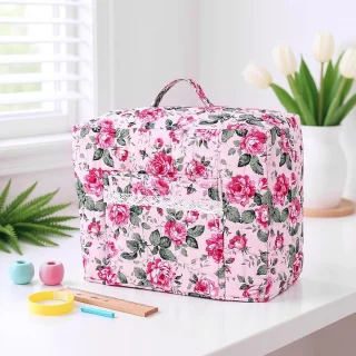 Naaimachinehoes boho bloemendessin 43 x 35 x 6 cm multicolor