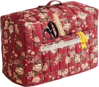 Naaimachinehoes en draagtas 43 x 35 cm rood
