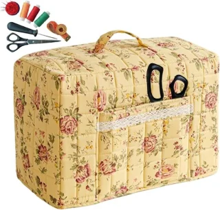 Naaimachinehoes stofhoes 43 x 35 x 6 cm geel