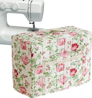 Naaimachinehoes vintage bloemenprint 43 x 35 x 24 cm