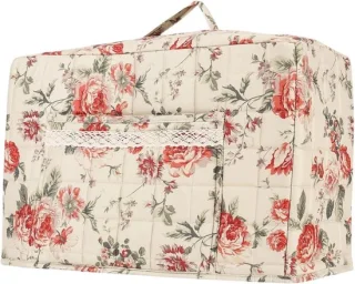 Naaimachinehoes voor overlockmachine met bloemenmotief