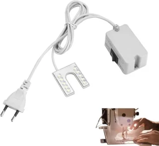 Naaimachinelicht met led-zwanenhals en magnetische voet - ShopVlot