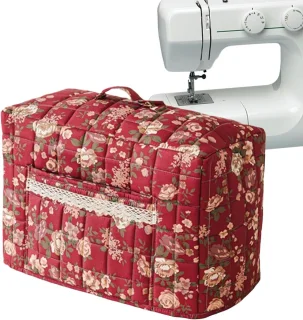 Naaimachinetas met bloemenpatroon 43 x 35 x 6 cm multicolor