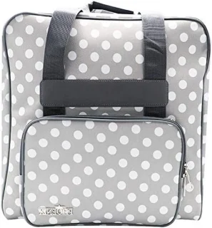 Naaimachinetas - Overlocktas - 39 x 32 x 36 cm - Polka Dots Grijs