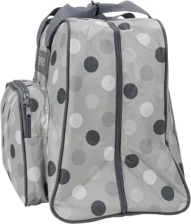 Naaimachinetas Polka Dots - steen/grijs