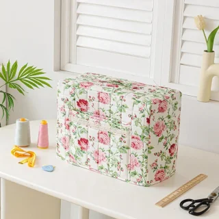 Naaimachinetas Vintage Bloem Design, 43x35x24cm, roze