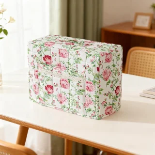 Naaimachinetas Vintage Bloem Design, 43x35x24cm, roze