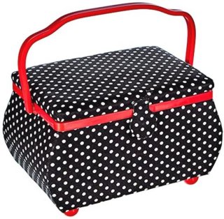 Naaimand L katoen zwart-witte stippen review