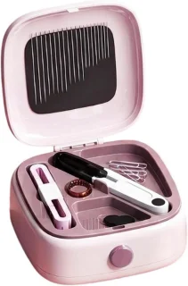 Naaiset reparatiedoosje naaispullen - roze - 126 cm