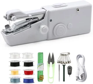 NAXSIR elektrische mini-naaimachine, wit
