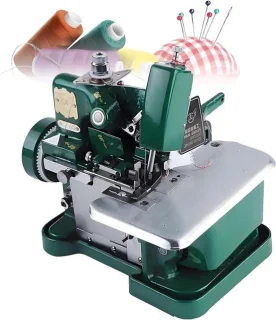 Overlock naaimachine met metalen frame, groen