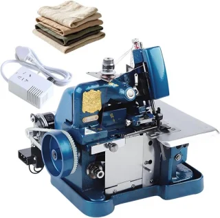 Overlockmachine drienaalds blauw