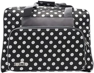 Phönix naaimachinetas polka dots zwart
