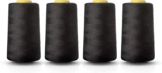Polyester draad 5000 meter kegel zwart