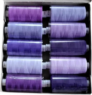 Polyester naaigaren - 10 x 1000m - paars lila