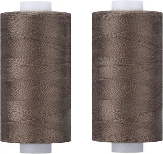 Polyester naaigaren 100 m, 6 spoelen, zwart