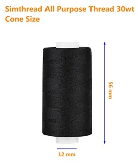 Polyester naaigaren - 100 m - 6 spoelen - zwart
